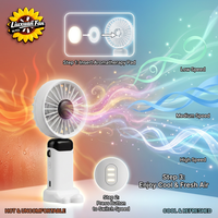 Kipas Genggam Mini Aromaterapi USB Isi Ulang Portabel Berkualitas Tinggi Baterai 3 Kecepatan Musim Panas, Hemat Energi, Rendah Kebisingan, Cocok untuk Berkemah