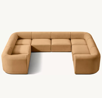Ensemble de canapés sectionnels en tissu rembourrés d'éponge de style américain de luxe RH pour salon