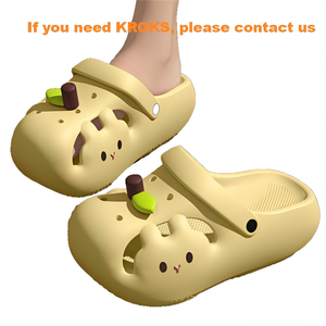 Pantuflas de Verano Ligeras y Suaves con Forma de Manzana y Conejo Kawaii, de <span class=keywords><strong>EVA</strong></span> Transpirable con Amortiguación de Nube, de Doble Uso, al por Mayor - Product Image 1