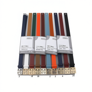 Cintura in PU con fibbia a piastra da 4 cm Az per donna e uomo, abbigliamento casual, fibbia in lega, cinture in tessuto di poliestere - Product Image 1