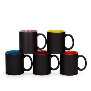 Sublimation Ceramic Magic coffee color change cups blank ceramic thermo magic changing travel mugs for sublimation