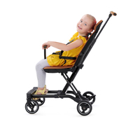 Poussette bébé pliable à une main, légère et compacte, certifiée EN1888-1 ASTM, fonction 4-en-1, tissu en alliage d'aluminium