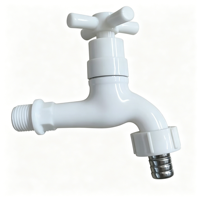 Robinet en plastique PP chromé de 1/2 pouce pour l'Amérique du Sud, idéal pour machine à laver, jardin, serpillière, piscine (Grifos)
