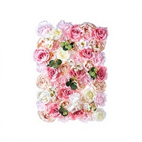 Rosa-Weiße Rosen-Blumenwand Künstliche Seidenblumen-Kulisse Hochzeitswand-Dekoration Event-Fotografie-Hintergrund