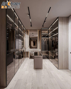 Grande armoire de chambre à coucher conçue comme un <span class=keywords><strong>dressing</strong></span> de luxe, créant un mobilier de chambre élégant et fonctionnel pour la vie moderne - Product Image 6