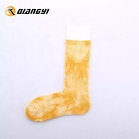 Pas de quantité minimale de commande Logo personnalisé Chaussettes brodées Designer Chaussettes de sport en coton Crew Tie Dye Chaussettes pour hommes