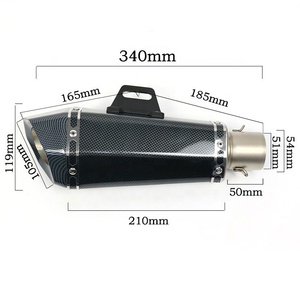 MOTERCROSS-silenciador de tubo de escape de motocicleta, de aleación de aluminio y acero inoxidable, CB400 <span class=keywords><strong>R6</strong></span> GN125 Acrapovich - Product Image 2