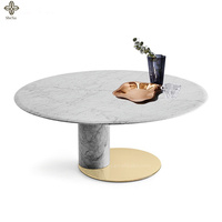 Table Ronde Murale en Métal avec Cadre en Acier Inoxydable au Design Moderne et Base Finition Latte