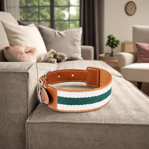 Collar de perro acolchado de cuero con característica de entrenamiento personalizada Estilo de moda para perros medianos - Product Image 6