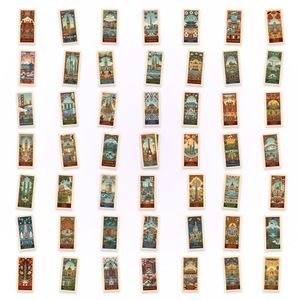 50 pegatinas de <span class=keywords><strong>vinilo</strong></span> vintage con escenas de ciudades emblemáticas del mundo, pegatinas impermeables para decoración de exteriores, pegatinas con mapa del mundo - Product Image 4