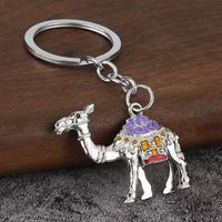 Porte-clés personnalisé en métal 3D en forme de chameau, émail décoratif, souvenir de voyage exotique du désert, fournisseur en gros