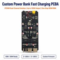 Module de batterie externe personnalisé, carte de circuit imprimé PCBA, contrôleur avec charge rapide PD 2C 2A 4 ports 60W 100W QC USB C, écran LCD