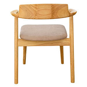 <span class=keywords><strong>Fauteuil</strong></span> en tissu rembourré de style nordique créatif avec pieds en <span class=keywords><strong>bois</strong></span>, chaises de salle à manger en <span class=keywords><strong>bois</strong></span> avec accoudoirs - Product Image 5
