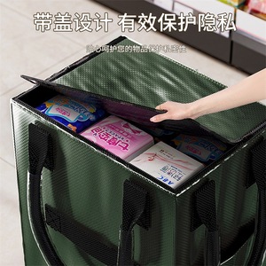 KITION Wheeled Shopping <b>Trolley</b> Foldable <b>Four</b>-Wheeled Cart With Swivel <b>Wheels</b> For Grocery Outdoor Use Green - Product Image 2