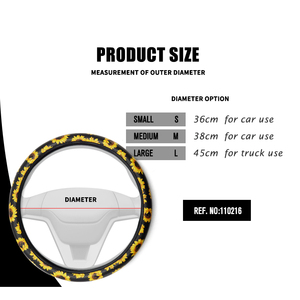 Cubierta de volante de PVC Gran agarre Diseño antideslizante 36cm/38cm/45cm para automóvil Camión - Product Image 2