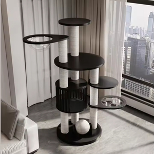 Birleşik ahşap zemin-to-ceiling kedi tırmanma çerçeve uzay kapsülü atlama platformu kedi ağacı kınamak mobilya <span class=keywords><strong>Scratch</strong></span> <span class=keywords><strong>Post</strong></span> <span class=keywords><strong>Pet</strong></span> <span class=keywords><strong>House</strong></span> - Product Image 3