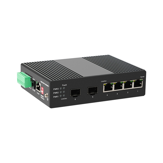 4GE+2SFP Industrial Managed Gigabit PoE Switch Af/at Web Smart Switch VLAN SNMP for Industrial Automation & CCTV Security
