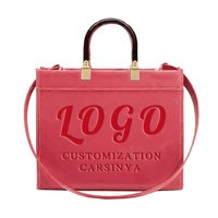 Sacs fourre-tout de luxe en cuir PU antivol pour femmes, personnalisables avec logo en relief, sacs à bandoulière pour l'automne/hiver – Marque privée pour revendeurs