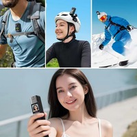 Caméra d'action SJCAM C300 avec support pour casque, anti-vibrations, étanche, enregistreur de vlog