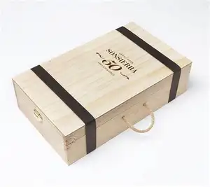 Пустая деревянная коробка для вина, дешевая коробка для вина, Рождественская бутылка вина, подарочные коробки для продажи