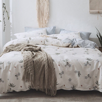 Drap de lit en tissu 100% coton, emballage parfait, ensemble de literie 4 pièces, vente en gros