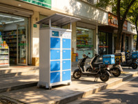Gabinete Móvil para Intercambio de Baterías de 8 Celdas, Impermeable, para Carga de Baterías de Litio, para Comunidades, Calles y Tiendas