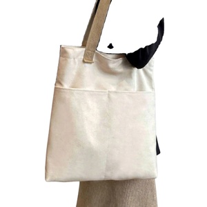 Sac fourre-tout en toile de coton grande capacité pour femme avec logo personnalisé, fermeture éclair et poignée d'épaule pour le shopping et les voyages - Product Image 5