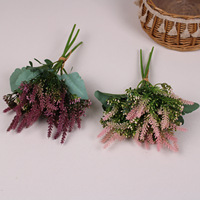 Fleurs artificielles en plastique lavande nouées à la main style coréen pour la décoration intérieure, table à manger, table basse, ornements, bouquet – Direct Usine