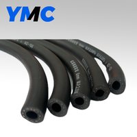 Tuyau en caoutchouc NBR pour carburant diesel industriel 1/4\" SAE R6, tressé en textile, renforcé, lisse, résistant à l'eau, noir, à découper
