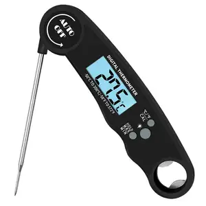 Factory direct sales folding waterproof digital display food thermometer probe type kitchen barbecue food barbecue thermometer