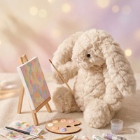Boneka Babi Lembut Avada Isi Kapas, Aksesoris Hadiah Unisex untuk Gantungan Tas Anak
