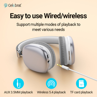 Headset Nirkabel Koneksi Stabil Terbaru, Headset Audio Bluetooth Lipat yang Dapat Disesuaikan untuk Iphone16 Pro Max