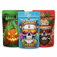 Sachets refermables en aluminium Mylar de 3,5 g, 7 g, 14 g, 1 oz, étanches aux odeurs, réutilisables, debout