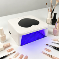 Lampe UV professionnelle sans fil rechargeable en forme de cœur haute puissance avec écran tactile portable pour la polymérisation du gel à domicile et en salon