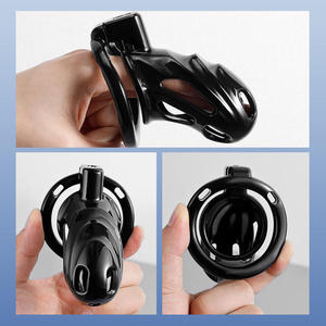OEM 黑色铝合金空心贞操笼男士束缚器具 - Product Image 4