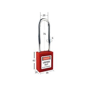 76mm Multi-Color Industrial Safety <strong>Padlock</strong> - Steel Shackle LOTO Lock With Plastic Body For Equipment Lockout - Product Image 2