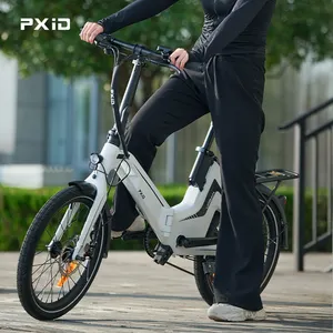 City Folding Electric Bicycle 7 Speed Derailleur P4 Magnesium Alloy e Bike 20 inch Air Tires Electric Bike 36V 250W