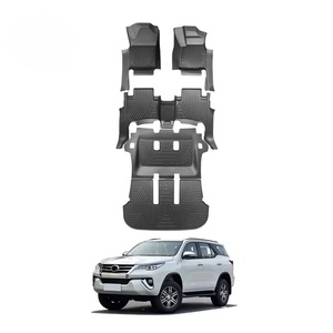 Tapis de sol de voiture 5D en caoutchouc TPE écologique, imperméable et antidérapant, sur mesure en usine, 3 pièces pour Toyota Fortuner RHD 2016-2025 - Product Image 3