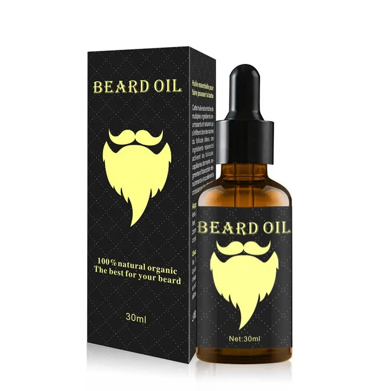 Huile de barbe naturelle pour hommes, étiquette privée, 100% biologique, hydratant, lissant, soins pour hommes