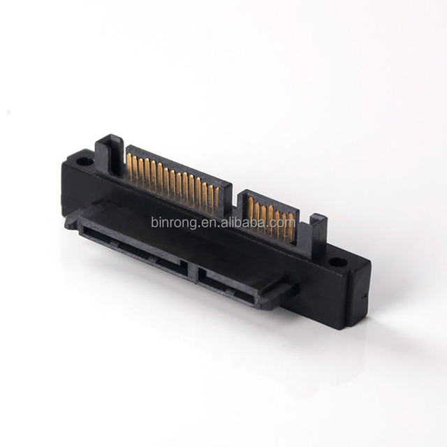 22Pin 7+15 Male to Female Right Angle SATA Adapter 90 Degree Connector Converter