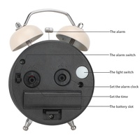 Horloge numérique pour enfants, mini sonnette lumineuse, en métal, pour voyage, horloge de table