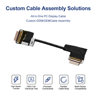 Câble d'écran LCD pour ordinateur portable ICape, 40 broches EDP, pas de 0,5 mm, 100 Ohm, haute vitesse, PVC, assemblage de câble d'écran personnalisé OEM ODM