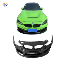 Kit carrosserie de pare-chocs avant en fibre de carbone style 3D, compatible avec BMW M3/M4 F80/F82 (modèles 2014-2020)