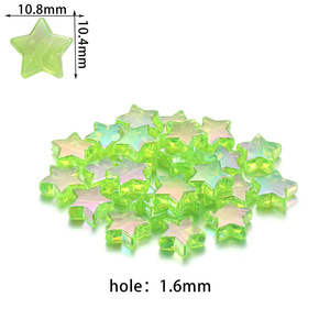Cuentas acrílicas iridiscentes de Taosheng para la fabricación de joyería, cuentas sueltas de 10 mm, accesorios para manualidades. - Product Image 4