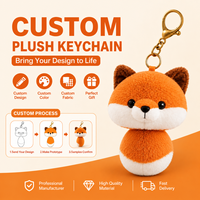 Fabricant Grossiste Usine Personnalisé OEM/ODM Porte-monnaie Clé en Peluche Renard Petit Portefeuille Sac Animal en Peluche Vente en Gros Faible MOQ