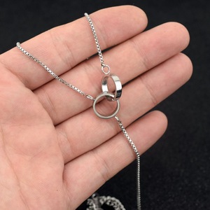 Hot Selling Simple Niche Design Double Layered <b>Chain</b> Necklace <b>Titanium</b> Steel Silver Plated Women's Necklaces Fashionable Jewelry - Product Image 1