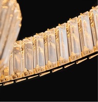 Lustre LED en cristal chromé pour escalier, plafond, villa, loft, salon, hôtel de luxe, projecteur suspendu