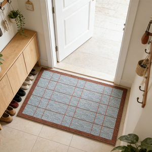 Tapis de <span class=keywords><strong>porte</strong></span> en <span class=keywords><strong>PVC</strong></span> antidérapant de haute qualité, style médiéval moderne, pour <span class=keywords><strong>entrée</strong></span> de maison, anti-poussière, en boucle de soie - Product Image 1