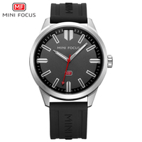 MINI FOCUS MF0054G Jam Tangan Olahraga Outdoor Quartz Tali Silikon Desain Sederhana Tahan Air Gaya Baru Jam Tangan Mewah Pria dengan Kotak