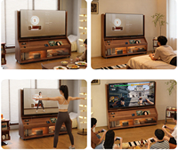 Meuble de rangement professionnel pour studio de production, en bois massif, amovible, servant de meuble TV et de table basse